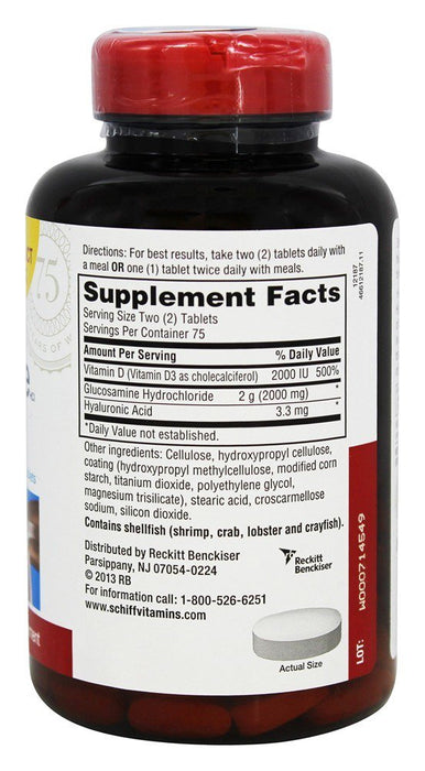 schiff-glucosamine-plus-vitamin-d3-2000-mg-150-coated-tablets - Supplements-Natural & Organic Vitamins-Essentials4me