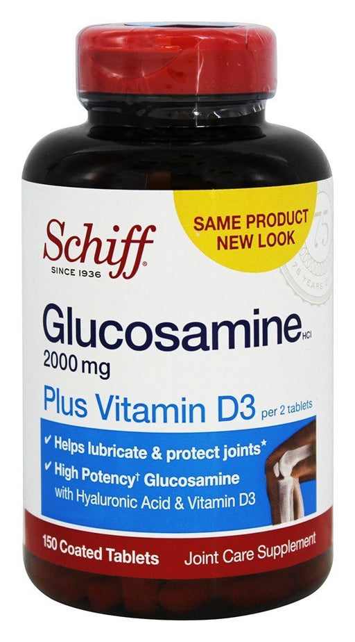 schiff-glucosamine-plus-vitamin-d3-2000-mg-150-coated-tablets - Supplements-Natural & Organic Vitamins-Essentials4me