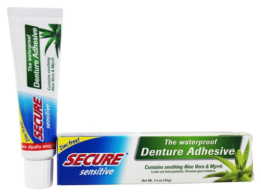 secure-sensitive-waterproof-denture-adhesive-1-4-oz - Supplements-Natural & Organic Vitamins-Essentials4me