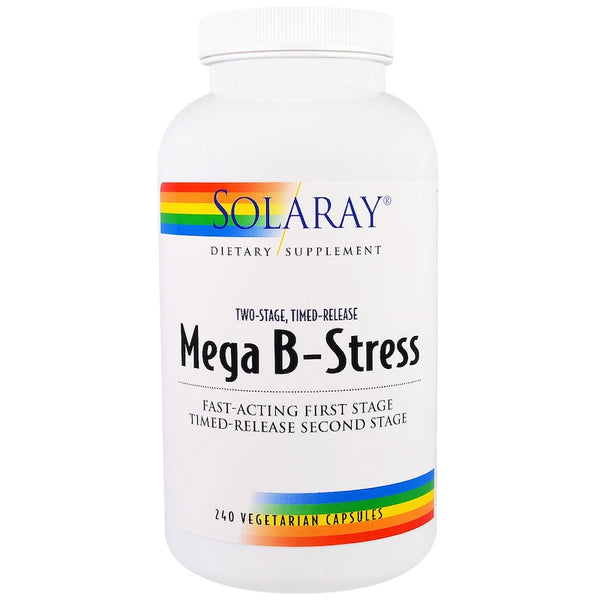 Solaray Mega B-Stress Timed-Release 240 Vegetarian Capsules