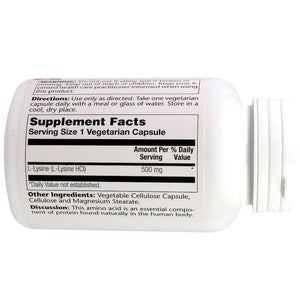 solaray-l-lysine-500-mg-120-veggie-caps - Supplements-Natural & Organic Vitamins-Essentials4me