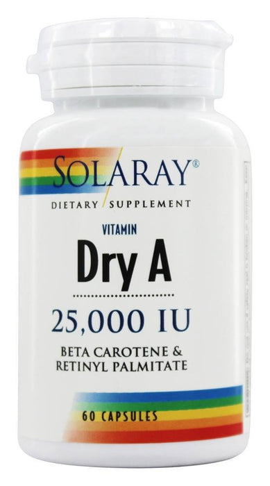 solaray-dry-vitamin-a-25-000-iu-60-capsules - Supplements-Natural & Organic Vitamins-Essentials4me