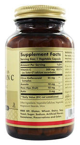 solgar-ester-c-plus-vitamin-c-500-mg-100-vegetarian-capsules - Supplements-Natural & Organic Vitamins-Essentials4me