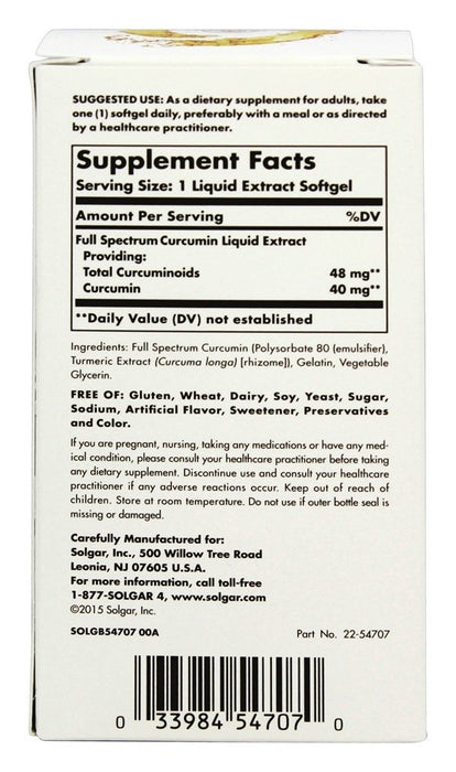 solgar-full-spectrum-curcumin-60-softgels - Supplements-Natural & Organic Vitamins-Essentials4me