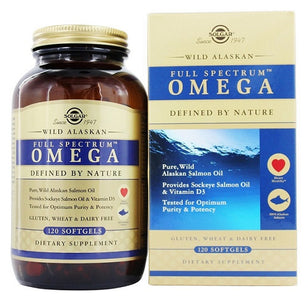 solgar-full-spectrum-omega-wild-alaskan-salmon-oil-120-softgels - Supplements-Natural & Organic Vitamins-Essentials4me