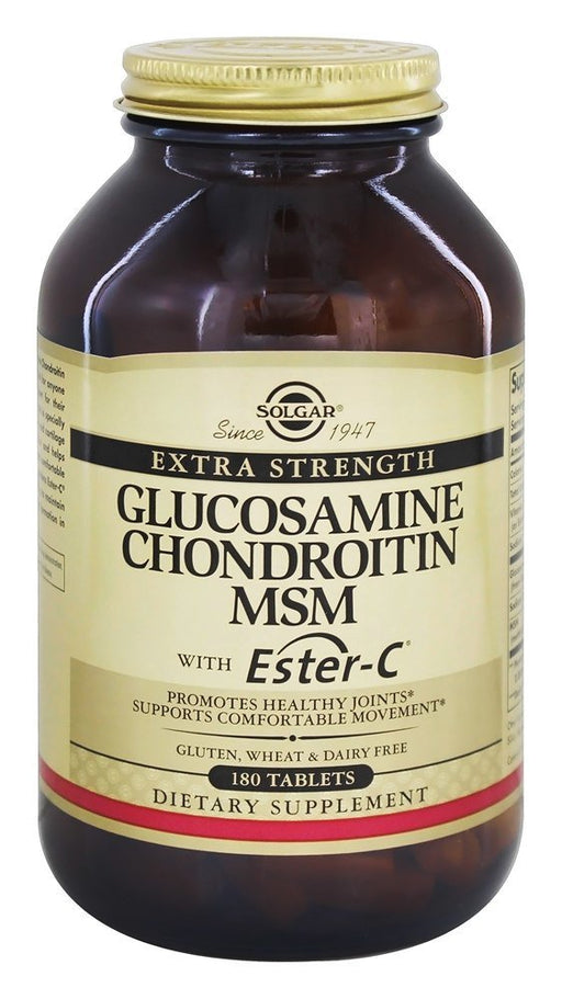 solgar-extra-strength-glucosamine-chondroitin-msm-with-ester-c-180-tablets - Supplements-Natural & Organic Vitamins-Essentials4me