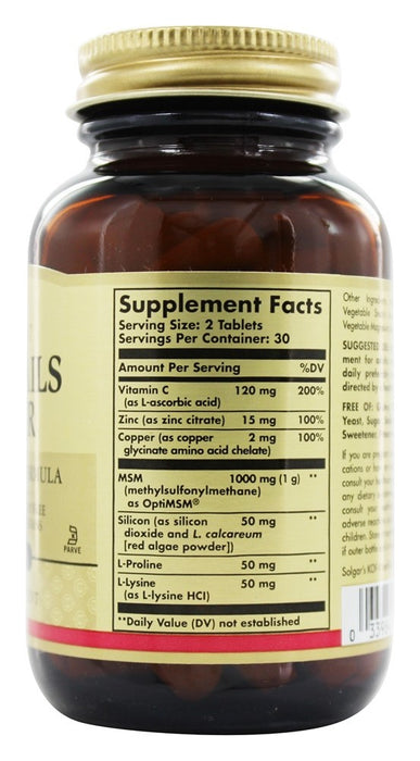 solgar-skin-nails-hair-advanced-msm-formula-60-tablets - Supplements-Natural & Organic Vitamins-Essentials4me