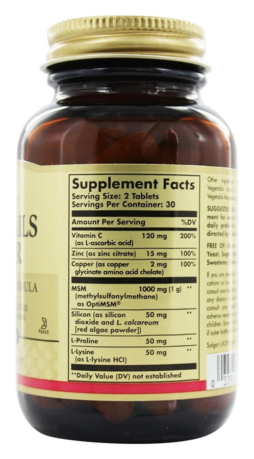 Solgar Skin Nails And Hair Advanced Msm Formula 60 Tablets