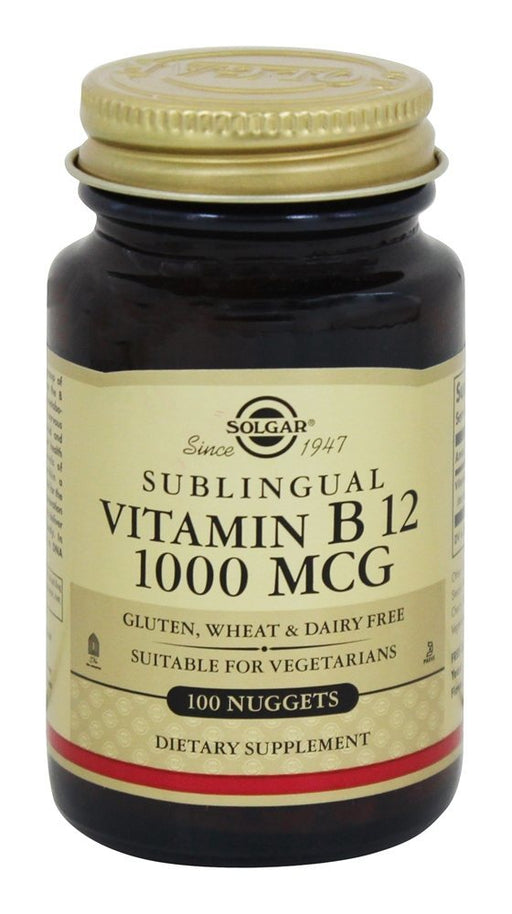 solgar-vitamin-b12-sublingual-1000-mcg-100-nugget - Supplements-Natural & Organic Vitamins-Essentials4me