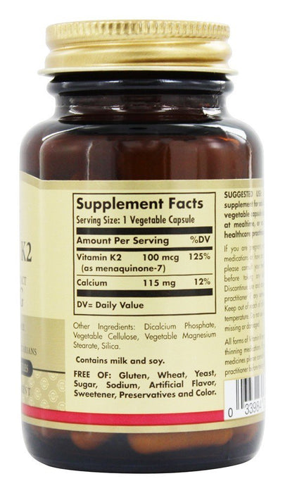 solgar-natural-vitamin-k2-mk7-from-natto-extract-100-mcg-50-vegetarian-capsules - Supplements-Natural & Organic Vitamins-Essentials4me