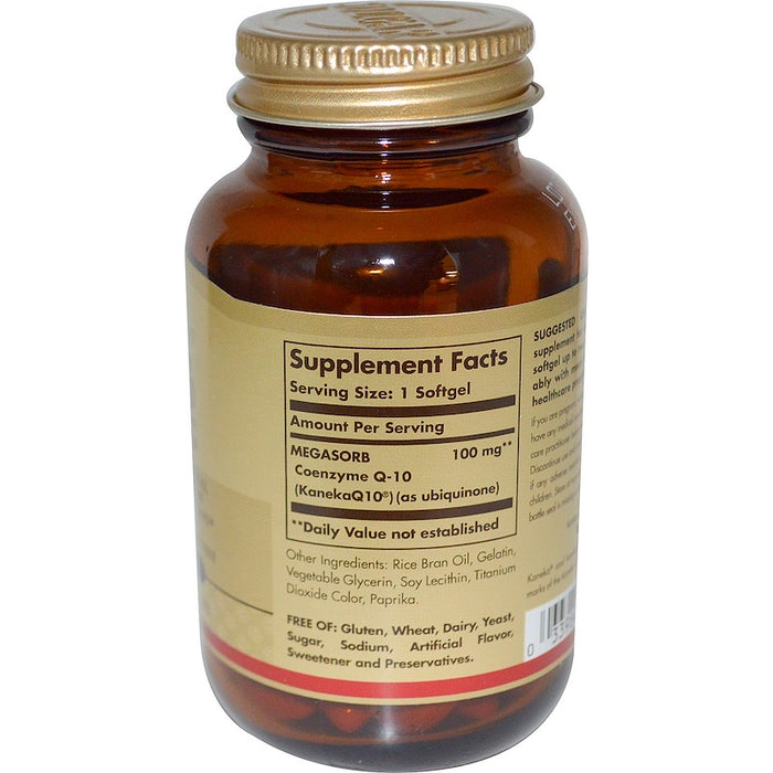 solgar-megasorb-coq-10-100-mg-90-softgels - Supplements-Natural & Organic Vitamins-Essentials4me