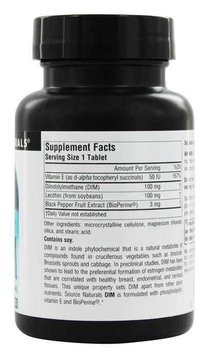 source-naturals-dim-diindolylmethane-100-mg-60-tablets - Supplements-Natural & Organic Vitamins-Essentials4me