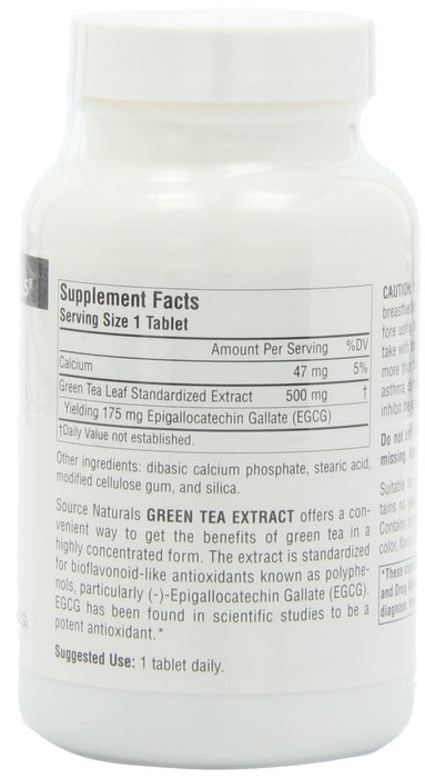 source-naturals-green-tea-extract-500-mg-120-tablets - Supplements-Natural & Organic Vitamins-Essentials4me