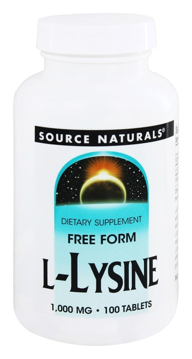 source-naturals-l-lysine-1-000-mg-100-tablets - Supplements-Natural & Organic Vitamins-Essentials4me