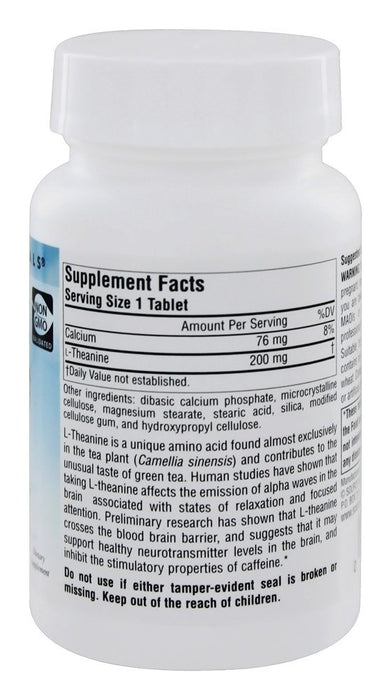source-naturals-l-theanine-200-mg-60-tablet - Supplements-Natural & Organic Vitamins-Essentials4me