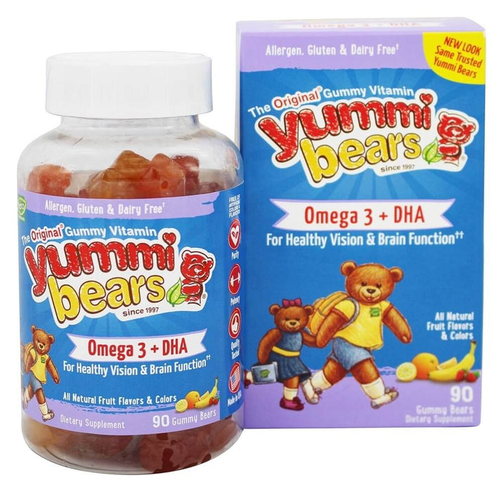 yummi-bears-dha-omega-3-90-gummy-bears - Supplements-Natural & Organic Vitamins-Essentials4me